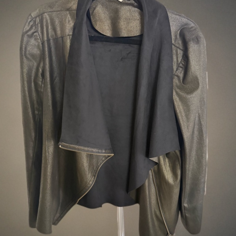 Kingston Shimmering Charcoal Leather Jacket